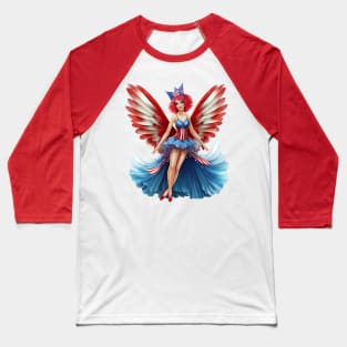 4th of July Fairy #5 Baseball T-Shirt